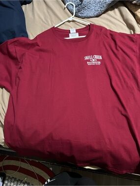 Men's Red Short-Sleeve Tee Skull Creek Hilton Head